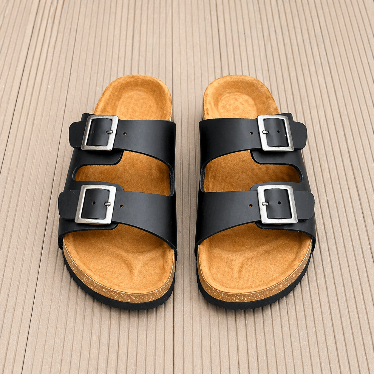 Sandalias para caballero en cuero